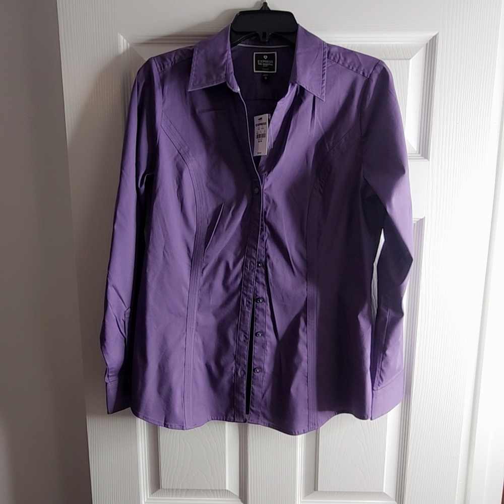 Express Lavender Button-Up Shirt